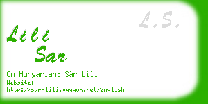 lili sar business card